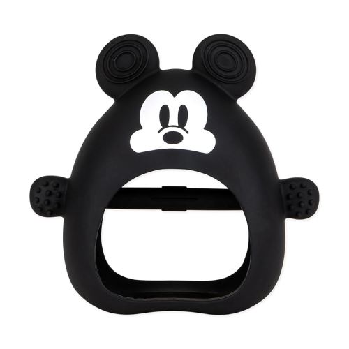 Bumkins Disney Baby Silicone Undroppable Teething Mitt, Freezer Toy Teether Keys, Soft Flexible Platinum Silicone Pacifier to Chew, Cool Teether Gum Relief, Essentials Babies 3 Months, Mickey Mouse