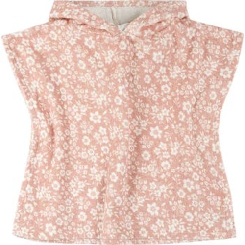 Floral Organic Cotton Terry Hooded Cover-Up Poncho, 12-24M