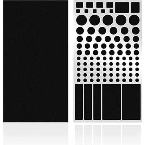 FLANCCI LED Light Blocking Stickers, Light Dimming LED Filters, (2 Sheets) Dimming Sheets for Routers, LED Covers Blackout, Dimming 50% ~ 80% of LED Lights, (2Sheets = 1 Cut Out + 1 Uncut)