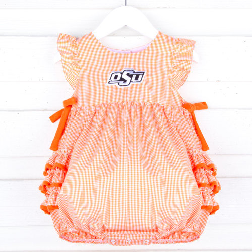 Oklahoma State Embroidered Orange Ruffle Bubble