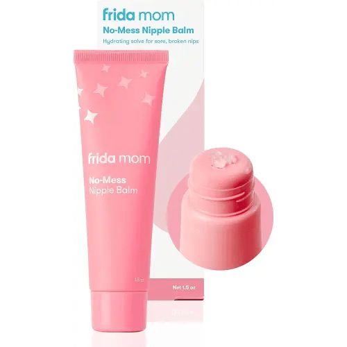 Frida Mom Nipple Cream, No-Mess Nipple Balm Moisturizer for Hydration, Gentle for Baby & Mom, 1.5fl oz