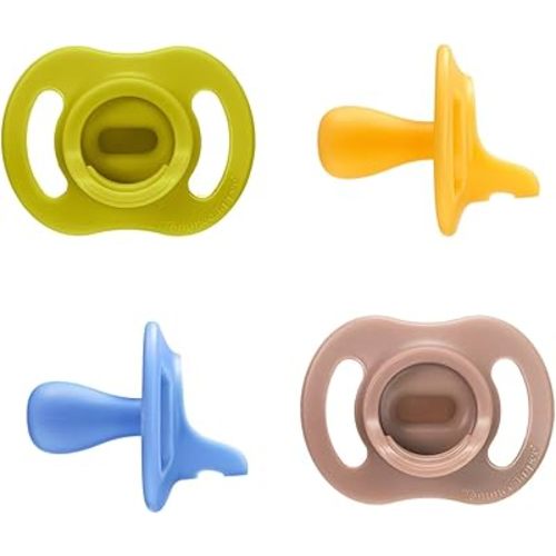 Tommee Tippee Ultra-Light StayPut Pacifier, One-Piece Silicone Design, 6-18m, 4 Pack