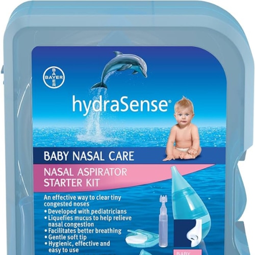 hydraSense Kit de démarrage pour aspirateur nasal, soins nasaux pour bébé, soulage les nez congestionnés et bouchés, 1 kit
