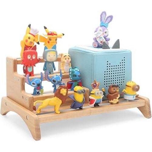 for Tonies Box Organizer 3-Tier Storage Shelf, Magnetic Desktop Storage Rack for Tonie 1/2 Player Tonies Figures Characters, Display Collection 10~15 Characters