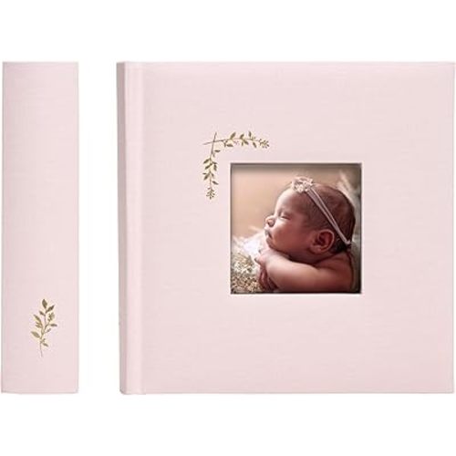 Elegant Linen Photo Album - 200 Acid-Free Pockets for 4x6 Pics - Perfect for Weddings & Gifts
