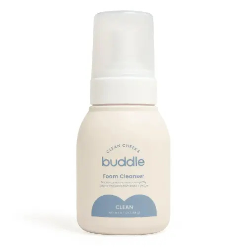 Clean Cheeks Foam Cleanser No-Rinse Baby Cleansing for Sensitive Skin, Paraben & Fragrance-Free, Pediatrician & Dermatologist Tested, 6.7oz