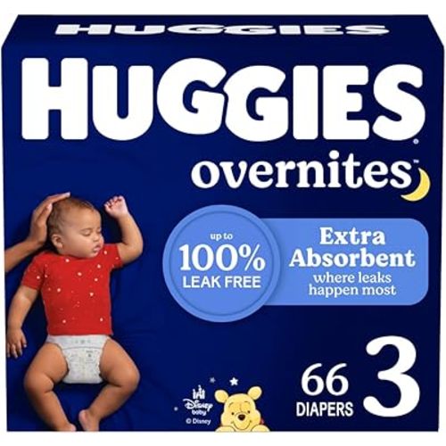 Huggies Overnites Diapers, Size 3