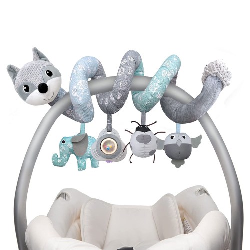 Car Seat Toys Newborn Toys, Stroller Toys Baby Toys 0-3 Months Infant Toys, Spiral Activity Plush Toys for Carseat Stroller Crib, Baby Toys for 0 3 6 9 12 Babies Boys Girls Infants
