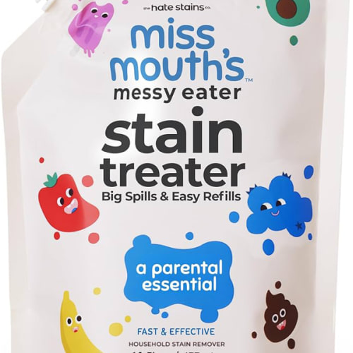 Miss Mouth's Messy Eater Stain Treater - 16oz Refill - Newborn & Baby Essentials - No Dry Cleaning Food, Grease, Coffee Off Laundry, Underwear, Fabric
