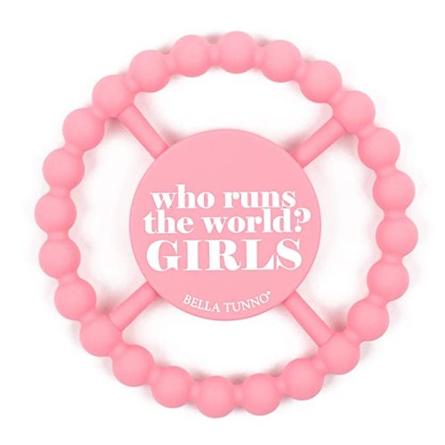 Baby Teether by Bella Tunno, Silicone Teethers for Babies 3-6 Months, 6-12 Months, Baby Toys, Pacifier, Teething Relief, Boys, Girls, Who Runs The World