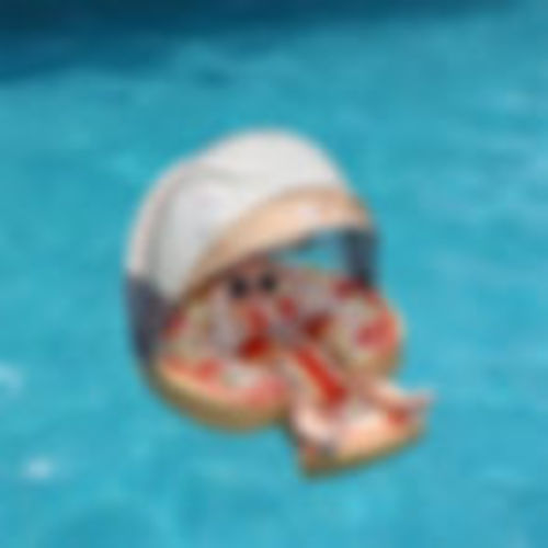 Mambobaby Float with Canopy and Tail Pizza Orange | Mambobaby float