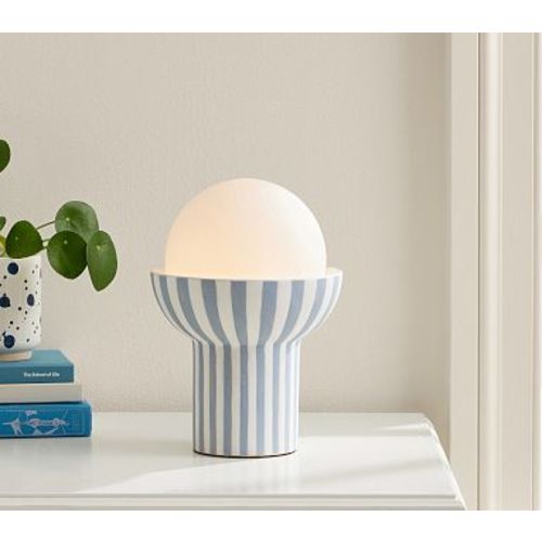 WE x PBK Ceramic Striped Table Lamp