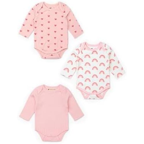 monica + andy Long Sleeve Jack & Jill Bodysuit, Organic Baby Clothes for Girls & Boys, For Preemie, Newborn & Infant