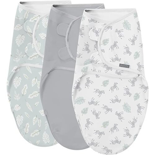 SwaddleMe by Ingenuity Easy Change Swaddle - Zebra Botanical