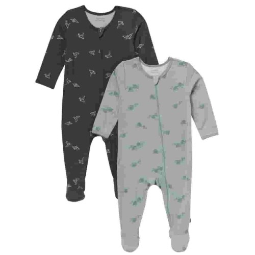 Modern Moments by Gerber Baby Neutral Super Soft 2-Pack Sleep N´Play, Sizes Newborn - 12 Months