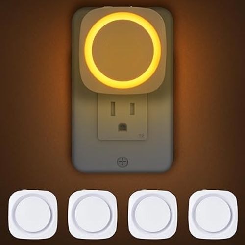 Amber Night Lights, Dimmable, Sensor, Automatically Turn on and Off, Gentle Glow