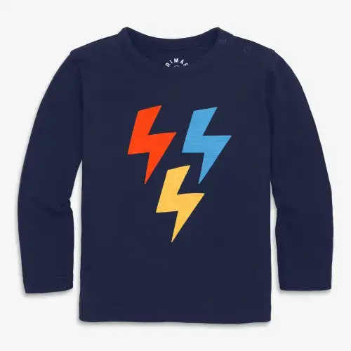 Baby long sleeve triple bolt tee | Primary.com
