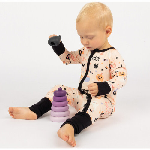 Lucy's Room Silicone Halloween Stacking Cats Play Set Purple/Black - Emerson and Friends | Maisonette