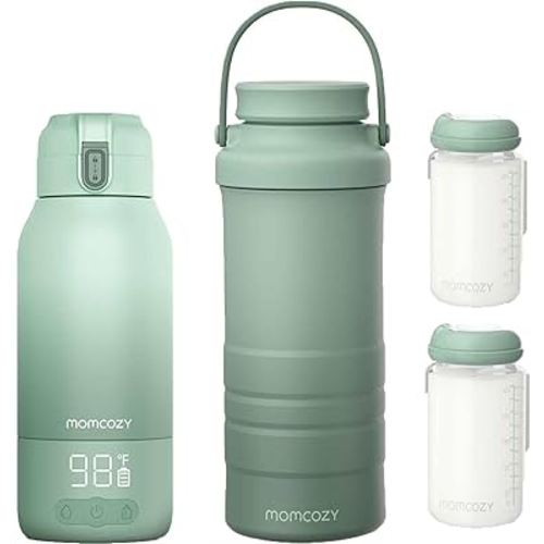 Momcozy 22oz Portable Breast Milk Cooler for Outdoor & Momcozy Portable Milk Warmer for Travel