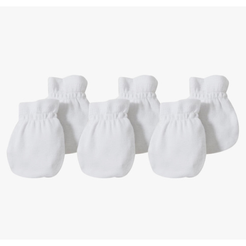Burt's Bees Baby Baby Girls' Mittens, No-Scratch Mitts, 100% Organic Cotton, Set of 3