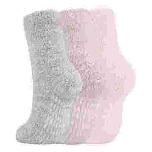 Breslatte Slipper Socks Ultra-Thick Fuzzy Socks with Grips for Women Non Slip Socks Womens Hospital Socks Christmas Winter Socks Cozy Fluffy Warm Socks khakiballetblackmix Female Crew