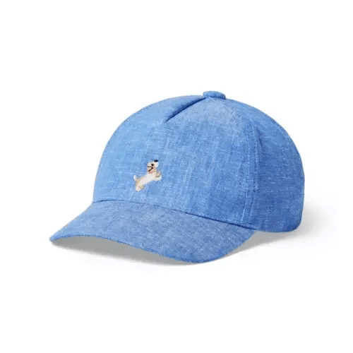 Bay Blue Baby Dog Linen-Cotton Cap by Janie and Jack