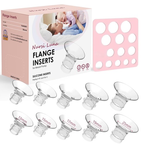 Nursi Luna Flange Sizing Kit with 10PCS Flange Inserts and Nipple Ruler