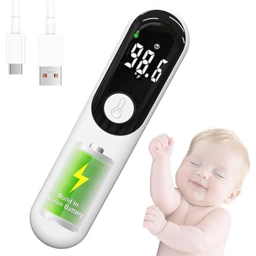 Rechargeable Non-Contact Forehead Thermometer for Adults and Kids, Medical Digital Touchless with Fast Reading