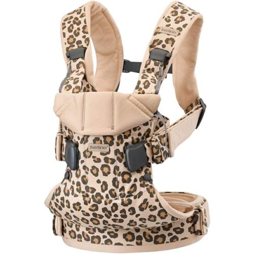 BabyBjörn Baby Carrier One, Cotton, Beige/Leopard