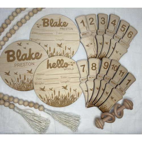 Duck Call Baby Milestone Markers: Hunting Nursery Decor