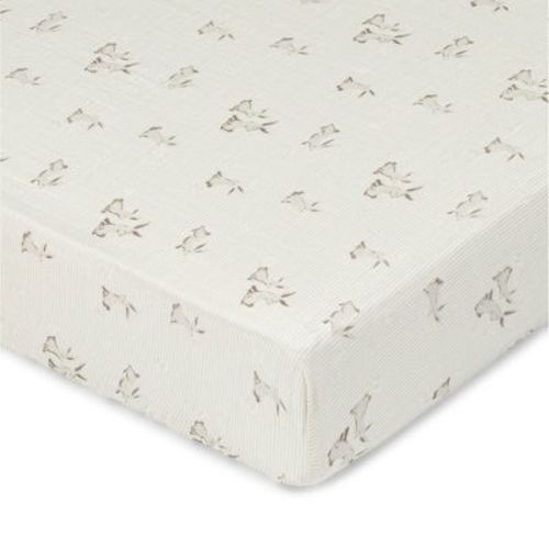 Crane Baby Organic Cotton Fitted Crib Sheet - Avery Bunny