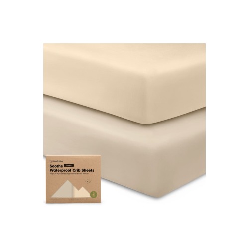 2-Pack Soothe [Protect+] Waterproof Crib Sheets