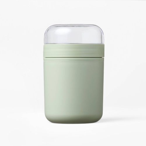 Snack Cup with Topping Compartment Green - Figmint™