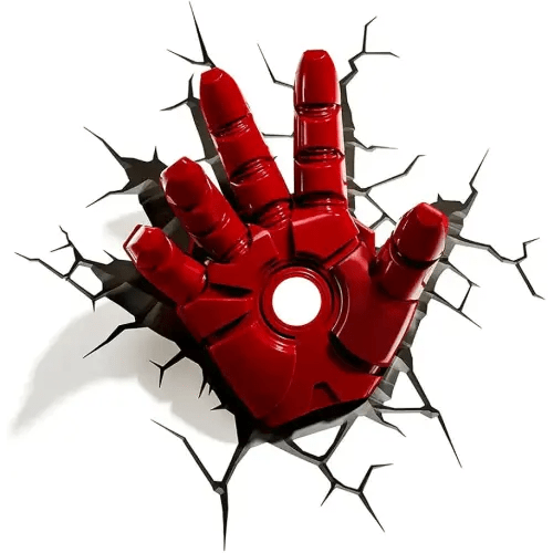 3DLightFX 816733840598 Marvel Avengers Iron Man Hand 3D Deco Light,Red