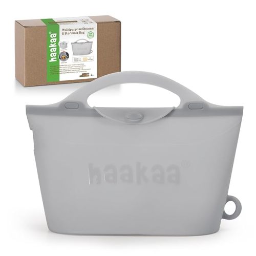 Haakaa Silicone Microwave Steamer & Sterilizer Bag, 1PC (2000ml)