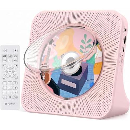 Gueray Portable CD Player with Bluetooth for Home, Hi-Fi Speaker,FM Radio