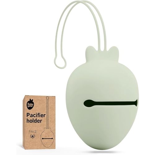 Baby Uma Silicone Pacifier Holder Case - BPA-Free, Dishwasher-Safe & Universal Pacifier Case for Diaper Bag, Fits 2 Pacis