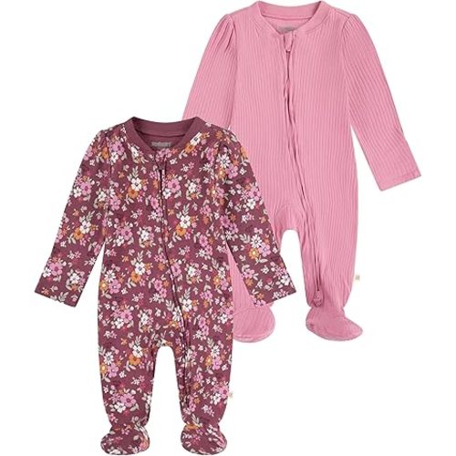 HUGGIES unisex-baby 2-pack Footed Coverall