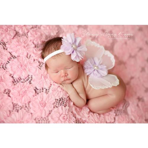 White and Lavender Butterfly Wing Set, Newborn Wings, Newborn Wing Prop, Baby Wing Prop, Newborn Photo Prop, Newborn Butterfly Wings
