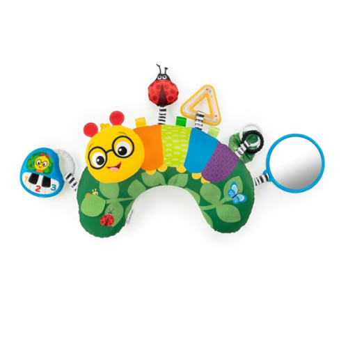 Baby Einstein Cal-a-Pillow Tummy Time Pillow, Multisensory Activity Toys, Sitting Up Play, Cal the Caterpillar, Ages 0+ Months