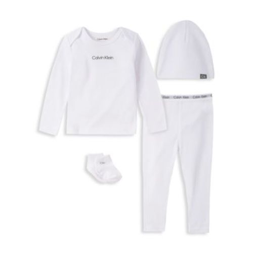Baby Boys 4-Piece Logo Shirt & Pants Set