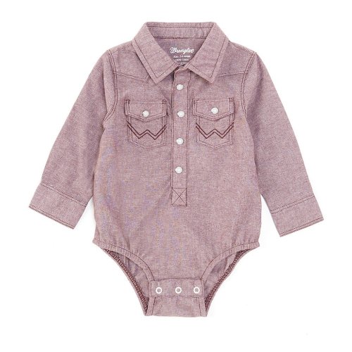Wrangler® Baby Boys Newborn-24 Months Long Sleeve Western Print Bodysuit