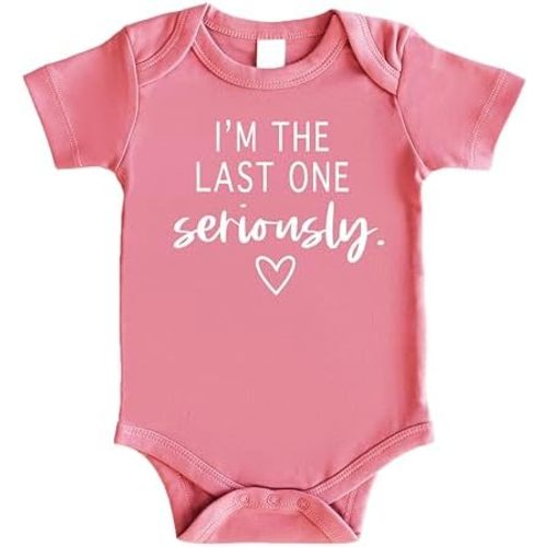 Olive Loves Apple Funny Pregnancy Reveal I'm The Last One Seriously Bodysuits for Baby Girls and Boys Take Home Outfits