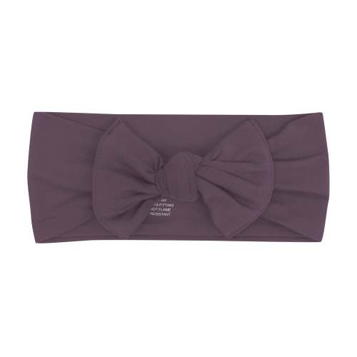Knotted Bow Headband in Currant