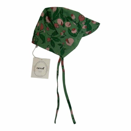 Printed Linen Bonnet With Tags
