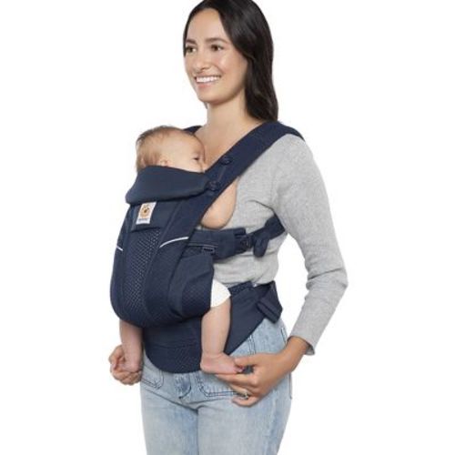 Ergobaby Omni Breeze All Carry Positions Breathable Mesh Baby Carrier For Newborn To Toddler - Midnight Navy