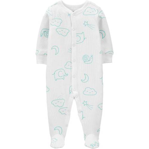 Elephant Snap-Up Cotton Sleep & Play - Multi