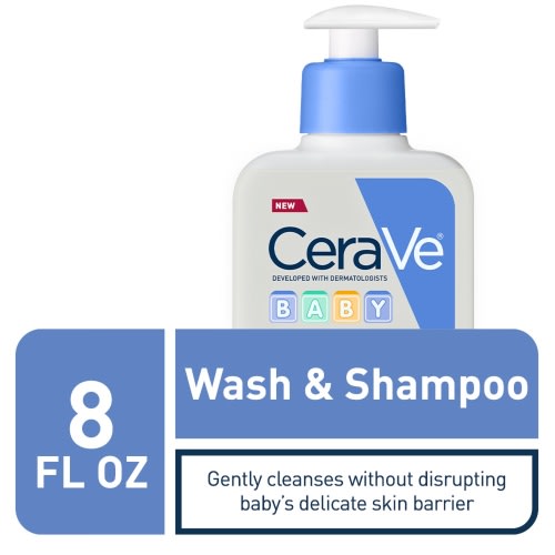 CeraVe Tear-Free Baby Wash & Shampoo for All Skin Types, 8 fl oz