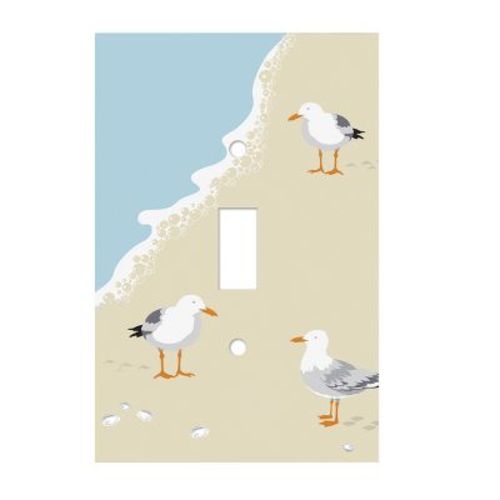 RightSide Designs Beach Seagulls Single Toggle Switchplate