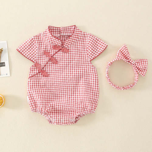 Retro - Cheongsam Style Baby Onesies for Girls